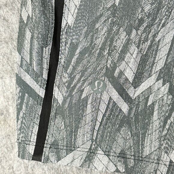 LULULEMON RJBI Grey Jacquard Pace Breaker Shorts 9" Lined Mens L Pockets Drwstrg - Picture 4 of 12